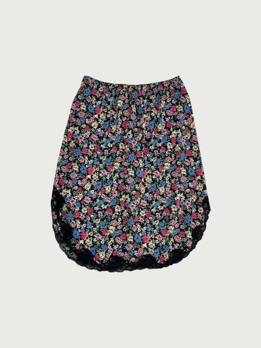 Vintage 70s Floral Slip Skirt